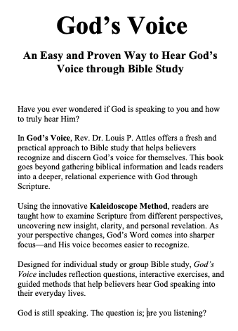 God’s Voice: An Easy and Proven Way to Hear God Through Bible Study (2nd Edition)
