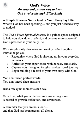 God’s Voice Spiritual Journal: A Simple Way to Hear God in Your Everyday Life